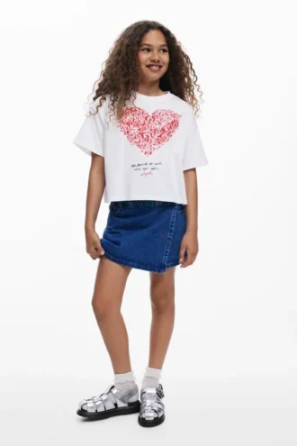 Kurzärmeliges T-Shirt mit Herz