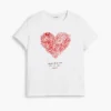 Kurzärmeliges T-Shirt mit Herzmotiv