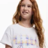 Kurzärmeliges T-Shirt mit Karomuster Kurzärmeliges T-Shirt mit Karomuster