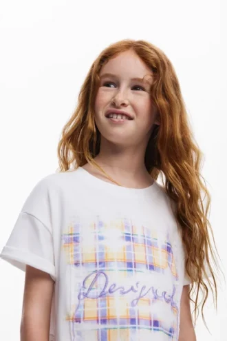 Kurzärmeliges T-Shirt mit Karomuster