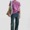Kurzärmeliges T-Shirt mit Schriftzug