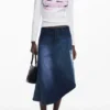 Langarm-T-Shirt mit rosa Buchstaben Langarm-T-Shirt mit rosa Buchstaben