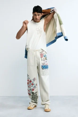 Lange Hose mit Blumenmuster Lange Hose mit Blumenmuster