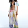 Lange Hose mit Blumenprint