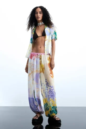 Lange Hose mit Blumenprint