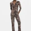 Lange Hose mit Flockdruck
