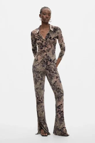 Lange Hose mit Flockdruck