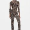 Lange Hose mit Flockdruck