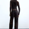 Lange Hose mit Flockdruck