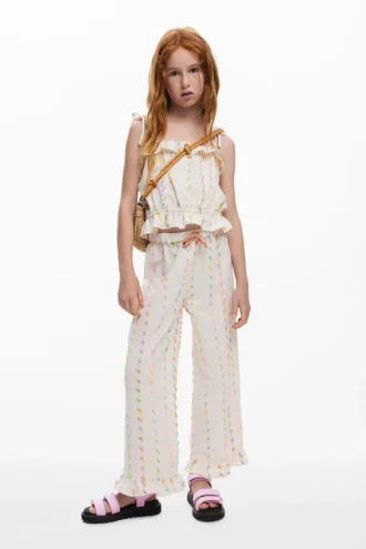 Lange Hose mit Pompons