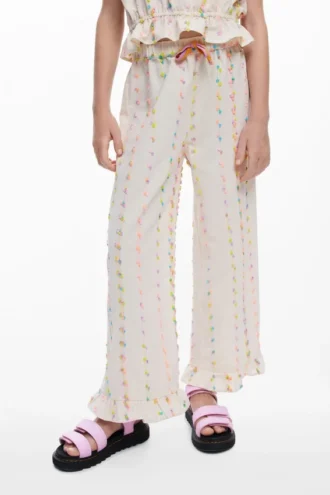 Lange Hose mit Pompons