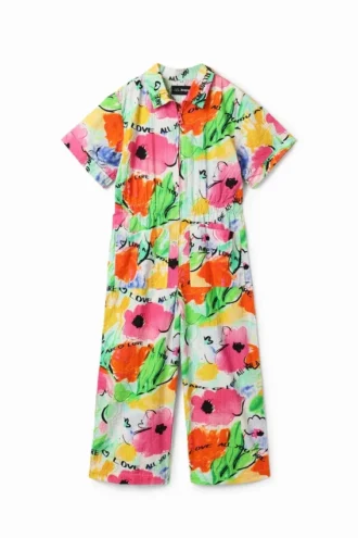 Langer Jumpsuit mit Blumenmuster