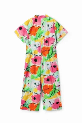 Langer Jumpsuit mit Blumenmuster