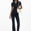 Langer Jumpsuit mit Reißverschluss