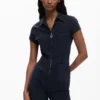 Langer Jumpsuit mit Reißverschluss