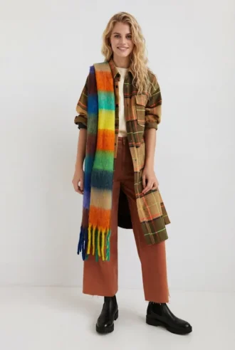 Langer Tartan-Mäntel