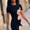 Langes Blumenkleid