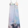 Langes Jeans-Kleid mit Trägern Langes Jeans-Kleid mit Trägern