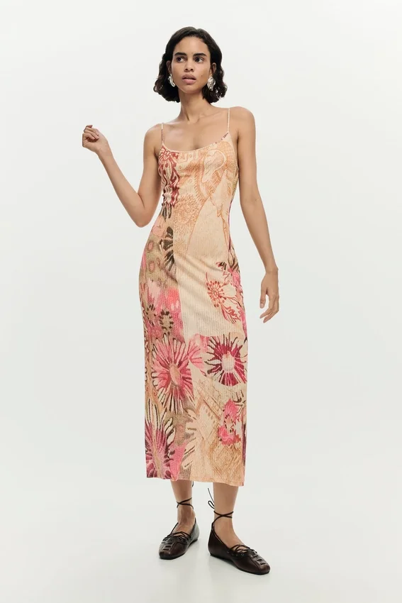 Langes Strickkleid 2 in 1 Langes Strickkleid 2 in 1