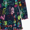 Langärmliges Kleid mit Schriftzug Langärmliges Kleid mit Schriftzug
