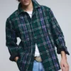Langärmliges Overshirt mit Karomuster