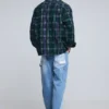 Langärmliges Overshirt mit Karomuster