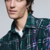 Langärmliges Overshirt mit Karomuster