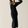 Langärmliges Strickkleid