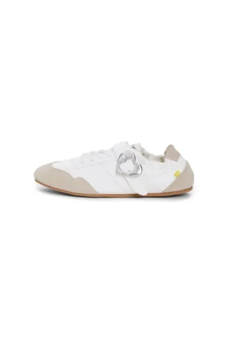 Leder-Sneaker mit Schnalle