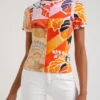 M. Christian Lacroix geripptes T-Shirt