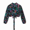 M. Christian Lacroix Kurze Bluse mit Blumenmuster M. Christian Lacroix Kurze Bluse mit Blumenmuster