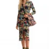 M. Christian Lacroix Midi-Kleid mit Tapisserie-Print M. Christian Lacroix Midi-Kleid mit Tapisserie-Print