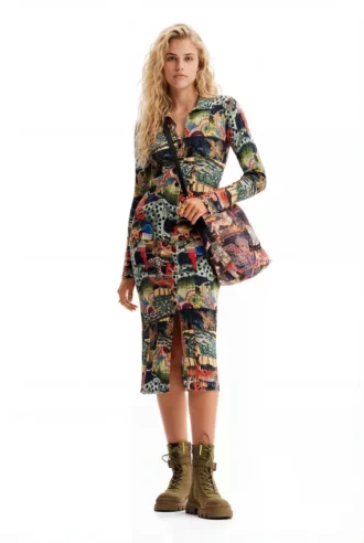 M. Christian Lacroix Midi-Kleid mit Tapisserie-Print M. Christian Lacroix Midi-Kleid mit Tapisserie-Print