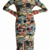 M. Christian Lacroix Midi-Kleid mit Tapisserie-Print M. Christian Lacroix Midi-Kleid mit Tapisserie-Print