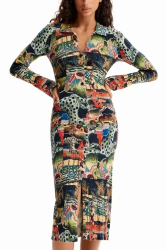 M. Christian Lacroix Midi-Kleid mit Tapisserie-Print M. Christian Lacroix Midi-Kleid mit Tapisserie-Print