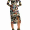 M. Christian Lacroix Midi-Kleid mit Tapisserie-Print M. Christian Lacroix Midi-Kleid mit Tapisserie-Print