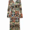 M. Christian Lacroix Midi-Kleid mit Tapisserie-Print M. Christian Lacroix Midi-Kleid mit Tapisserie-Print