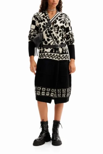 M. Christian Lacroix Oversize-Langstrickjacke