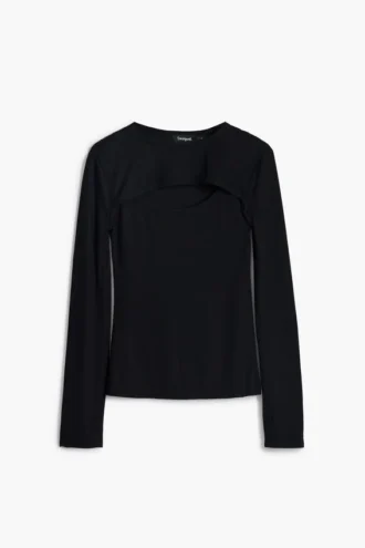 Maitrepierre T-Shirt mit Cut-out-Ausschnitt