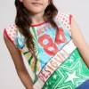 Mehrfarbig bedrucktes T-Shirt Mehrfarbig bedrucktes T-Shirt
