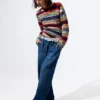 Mehrfarbiger melierter Pullover Mehrfarbiger melierter Pullover