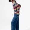Mehrfarbiger melierter Pullover Mehrfarbiger melierter Pullover