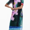 Midi-Kleid mit Blumenmuster Midi-Kleid mit Blumenmuster