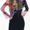 Midi-Kleid mit Blumenmuster