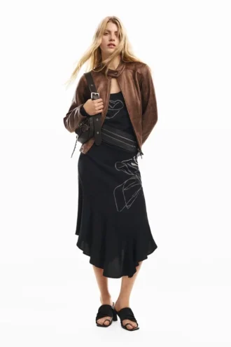 Midi-Kleid mit Blumenmuster