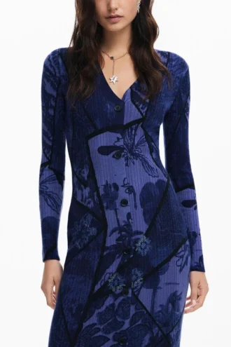 Midi-Kleid mit Blumenmuster