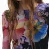 Midi-Kleid mit Blumenmuster