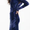 Midi-Kleid mit Blumenmuster Midi-Kleid mit Blumenmuster
