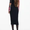 Midi-Kleid mit Blumenmuster