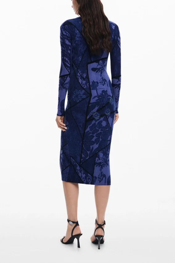 Midi-Kleid mit Blumenmuster Midi-Kleid mit Blumenmuster